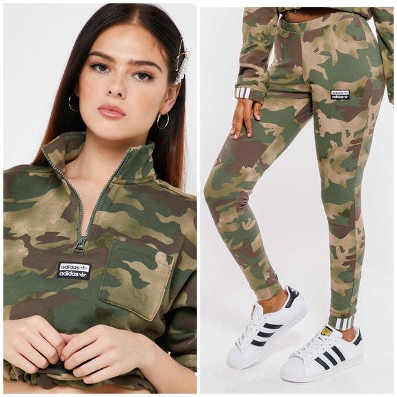 adidas Pants - 2 pc XL women’s adidas original 3 stripe ryv matching outfit sweatshirt leggings